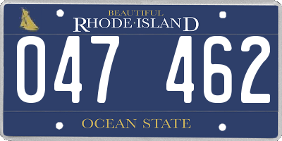 RI license plate 047462