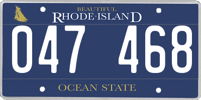 RI license plate 047468
