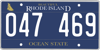 RI license plate 047469