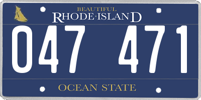 RI license plate 047471