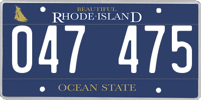 RI license plate 047475