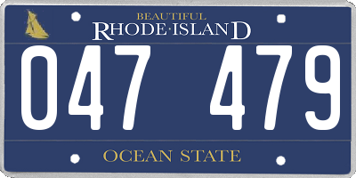 RI license plate 047479