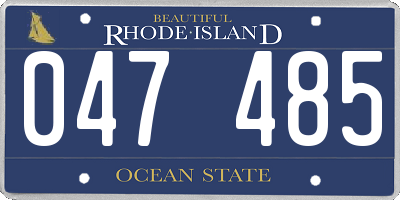 RI license plate 047485