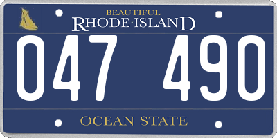 RI license plate 047490
