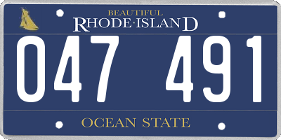 RI license plate 047491