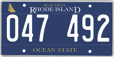 RI license plate 047492