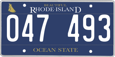 RI license plate 047493