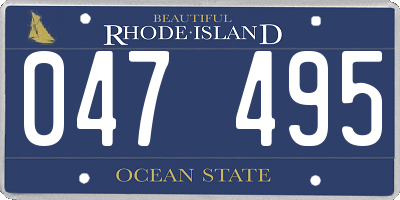 RI license plate 047495