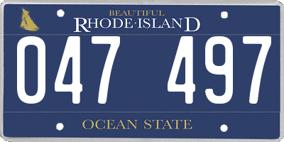 RI license plate 047497