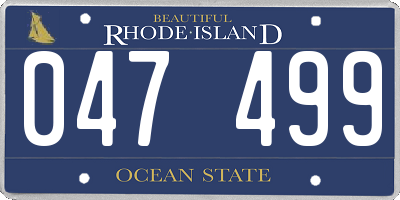 RI license plate 047499