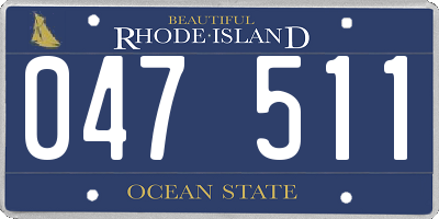 RI license plate 047511