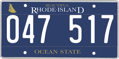 RI license plate 047517
