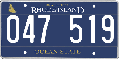 RI license plate 047519