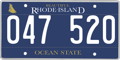 RI license plate 047520