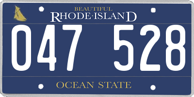 RI license plate 047528
