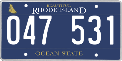 RI license plate 047531