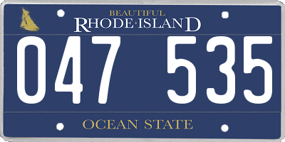 RI license plate 047535