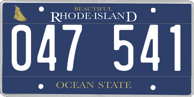 RI license plate 047541