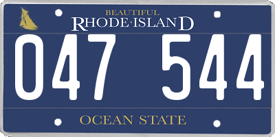 RI license plate 047544