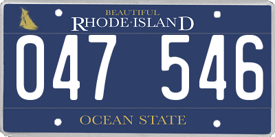 RI license plate 047546