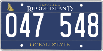 RI license plate 047548