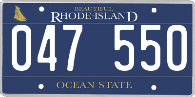 RI license plate 047550