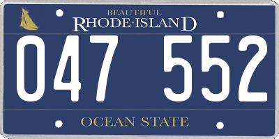 RI license plate 047552