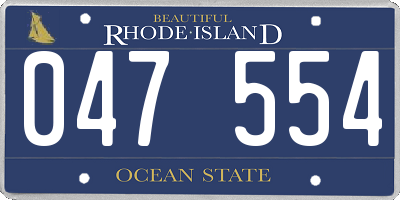 RI license plate 047554