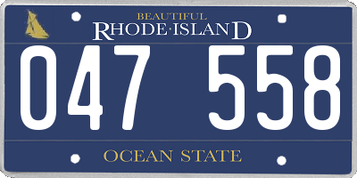 RI license plate 047558