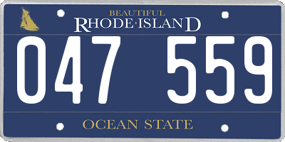 RI license plate 047559