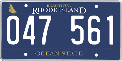 RI license plate 047561