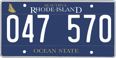 RI license plate 047570