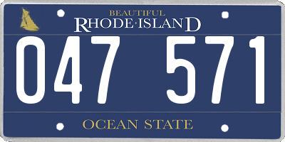 RI license plate 047571