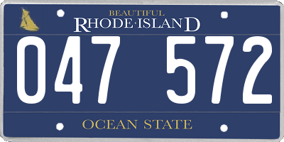 RI license plate 047572