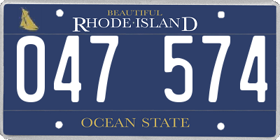 RI license plate 047574