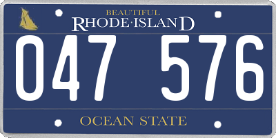 RI license plate 047576