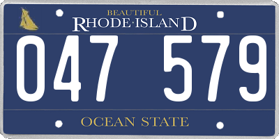 RI license plate 047579