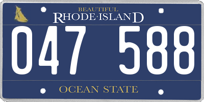 RI license plate 047588