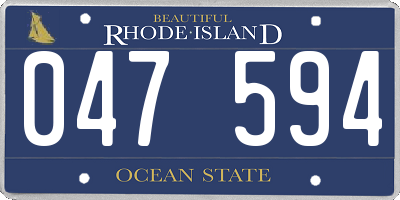 RI license plate 047594