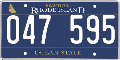 RI license plate 047595