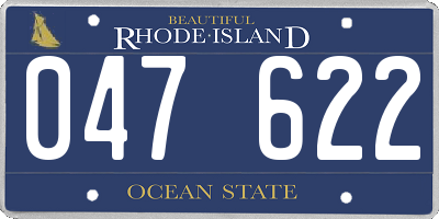 RI license plate 047622