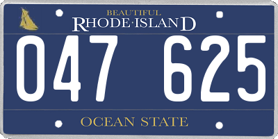 RI license plate 047625