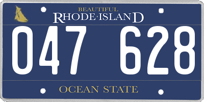 RI license plate 047628