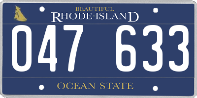 RI license plate 047633
