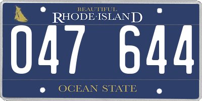 RI license plate 047644