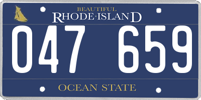 RI license plate 047659
