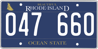 RI license plate 047660