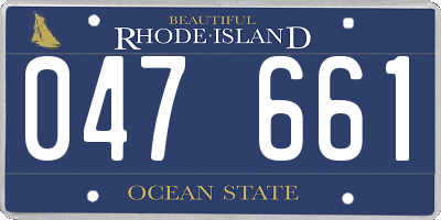 RI license plate 047661