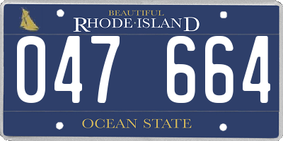 RI license plate 047664