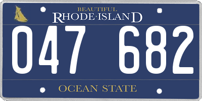 RI license plate 047682